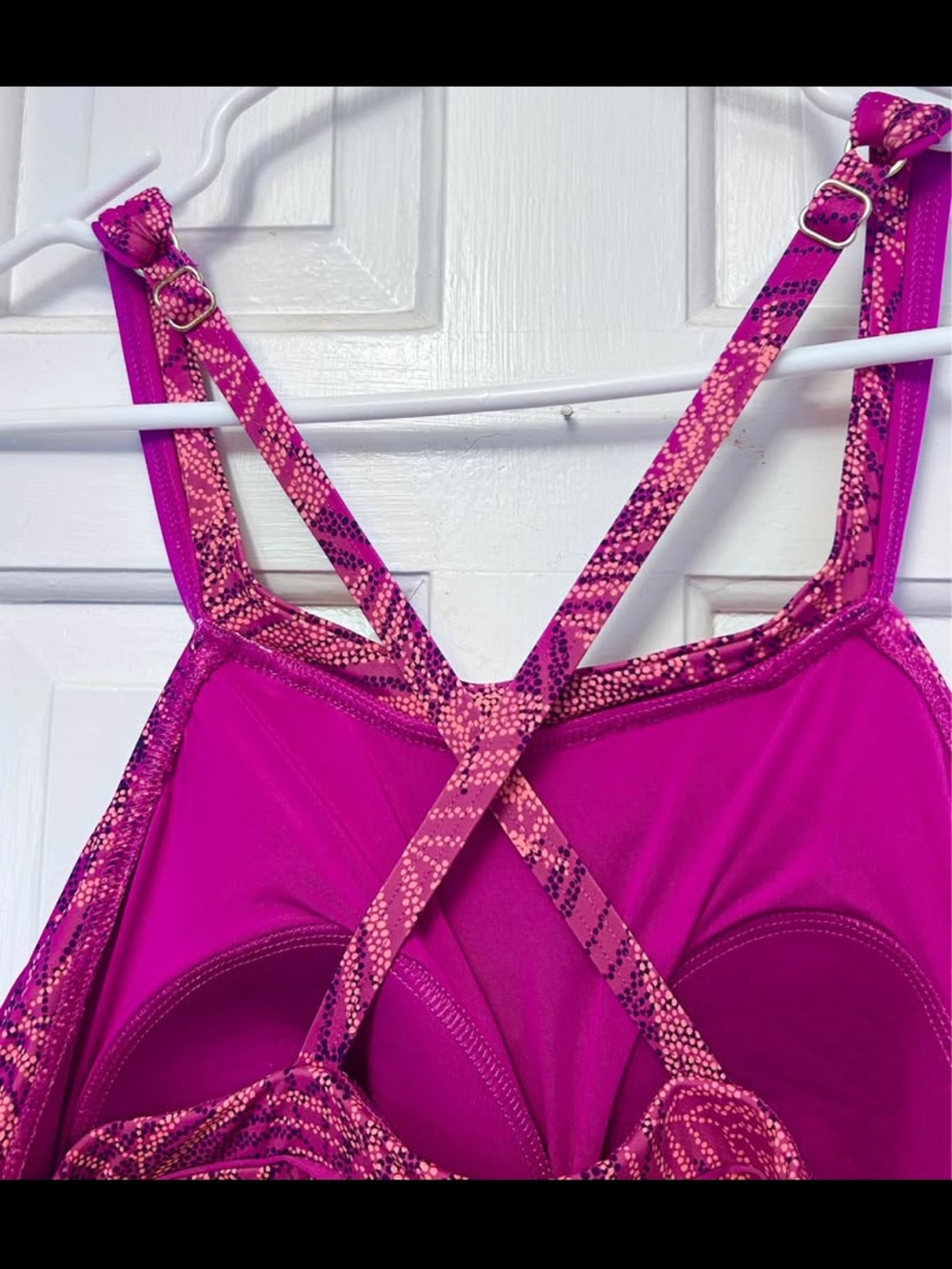 Lands' End Magenta & Purple Palm-Print One-Piece Swimsuit - Picture 2 of 2